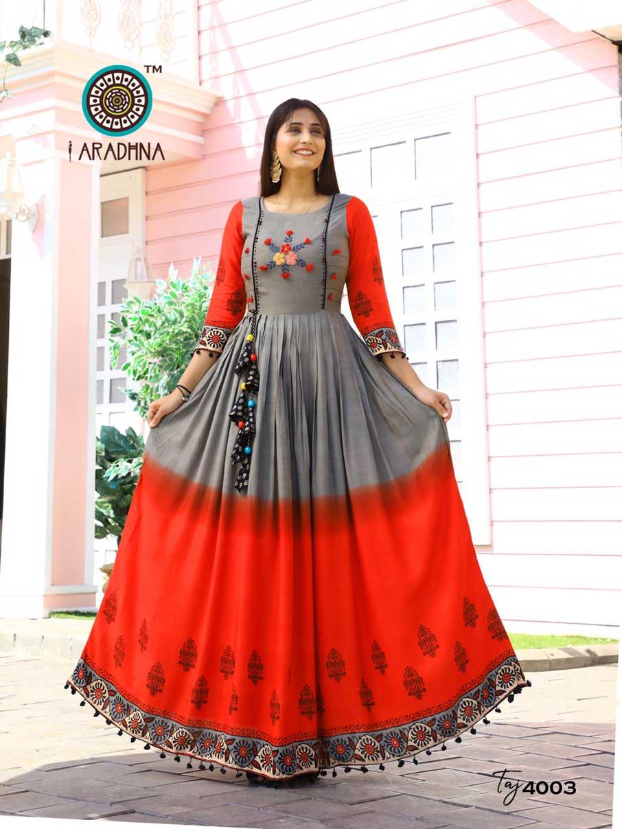 Taj Vol-4 Wholesale Round Printed Kurti Set Taj Vol-4 Wholesale Round Printed Kurti Set